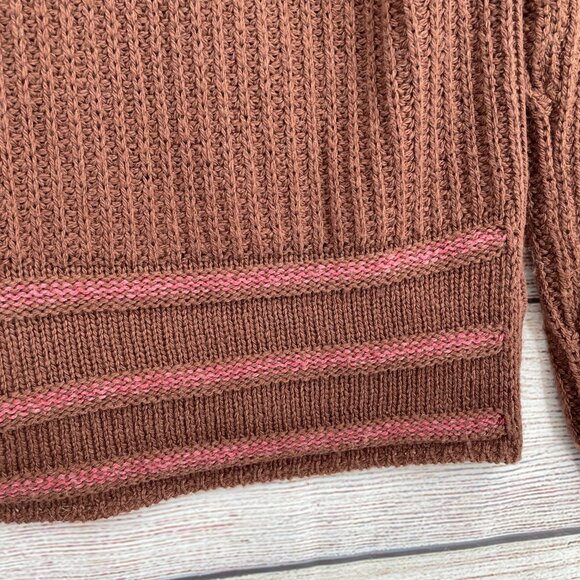prAna Funen Loop Wool Blend Tunic Sweater Women's Medium Brown Chunky Knit - Picture 4 of 8